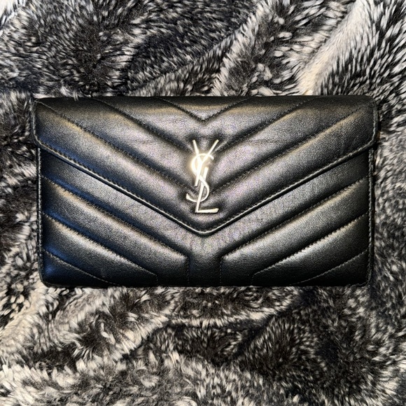 USED YSL quilted lambkin wallet - Picture 2 of 7